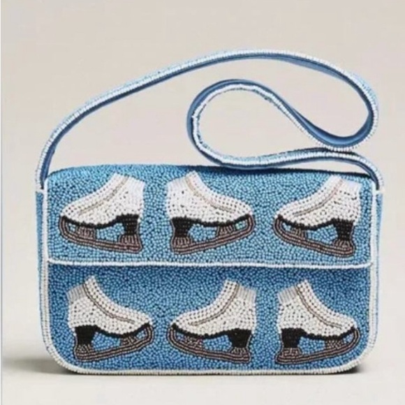 Anthopologie Handbags - The Fiona Beaded Bag Winter Icon Edition.⛸️🩵☃️🌨️❄️